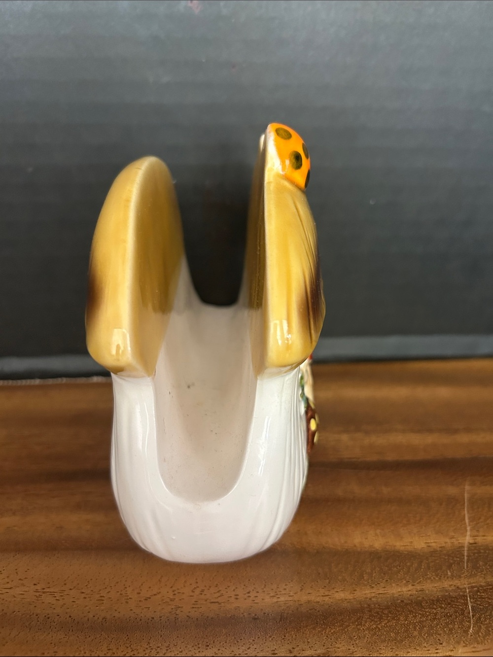 VTG Merry Mushroom Design Ceramic Napkin Holder 1978 Japan Stamped Retro SEARS - Picture 4 of 6